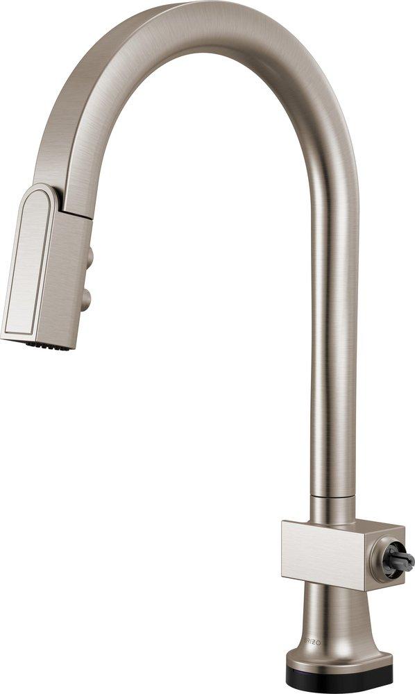 BRIZO FRANK LLOYD WRIGHT SMARTTOUCH PULL-DOWN KITCHEN FAUCET WITH ARC SPOUT - LESS HANDLE 