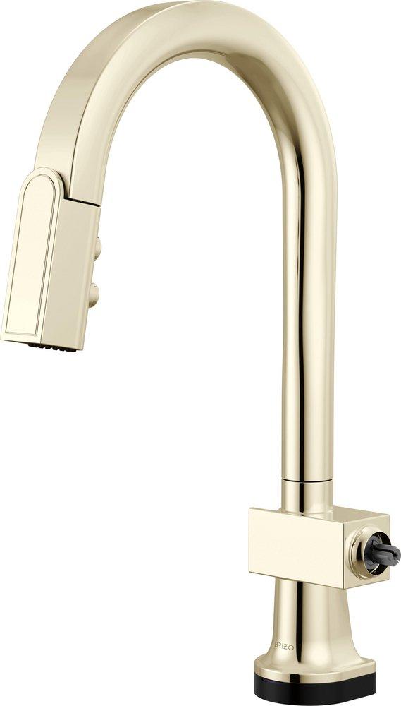 BRIZO FRANK LLOYD WRIGHT SMARTTOUCH PULL-DOWN PREP FAUCET WITH ARC SPOUT - LESS HANDLE 