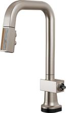 BRIZO FRANK LLOYD WRIGHT SMARTTOUCH PULL-DOWN PREP FAUCET WITH SQUARE SPOUT AND WOOD/CONCRETE WAND - LESS HANDLE 