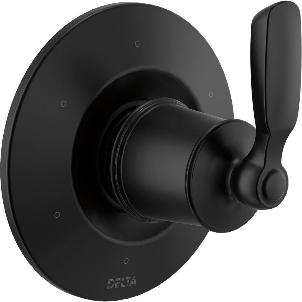 Single Handle Transfer & Diverter Valve Trim in Matte Black 