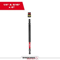 Shockwave Impact Duty 1/4 And 5/16 X 6 Quik-Clear 2-In-1 Magnetic Nut Driver