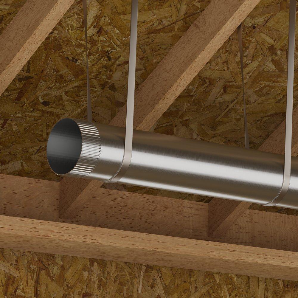 PROSELECT&reg; Metallic Silver 1 in. x 100 ft. Galvanized Duct Strap 