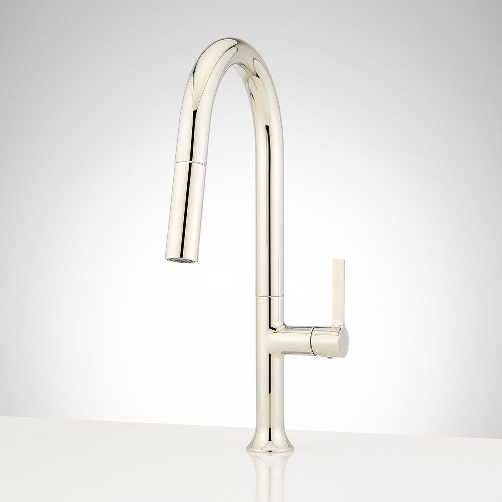 BOK SINGLE-HOLE PULL-DOWN KITCHEN FAUCET POLISHED NICKEL 