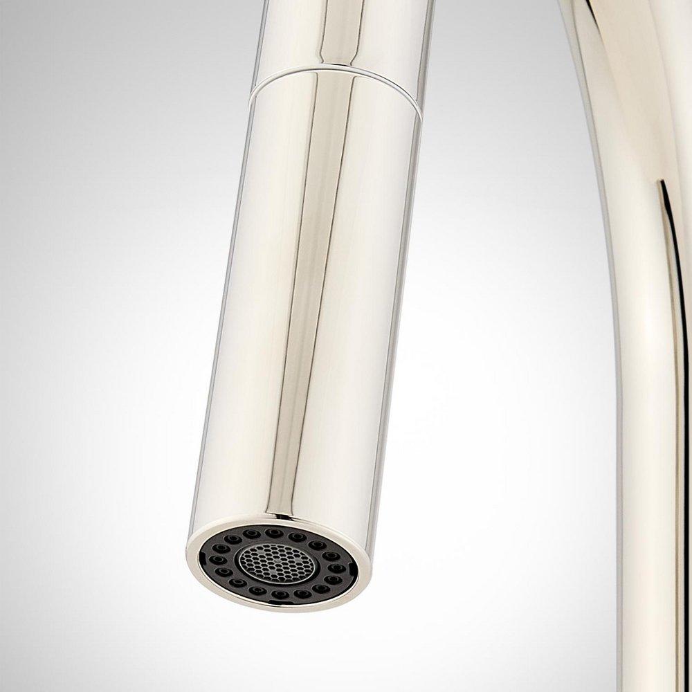 Signature Hardware Polished Nickel Single Handle Pull Down Kitchen Faucet 