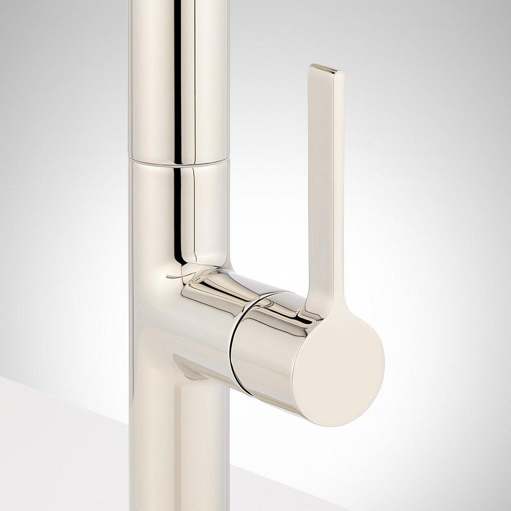 Signature Hardware Polished Nickel Single Handle Pull Down Kitchen Faucet 