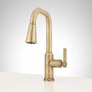 1.8 GPM Single Handle Pull Down Kitchen Faucet in Aged Brass 