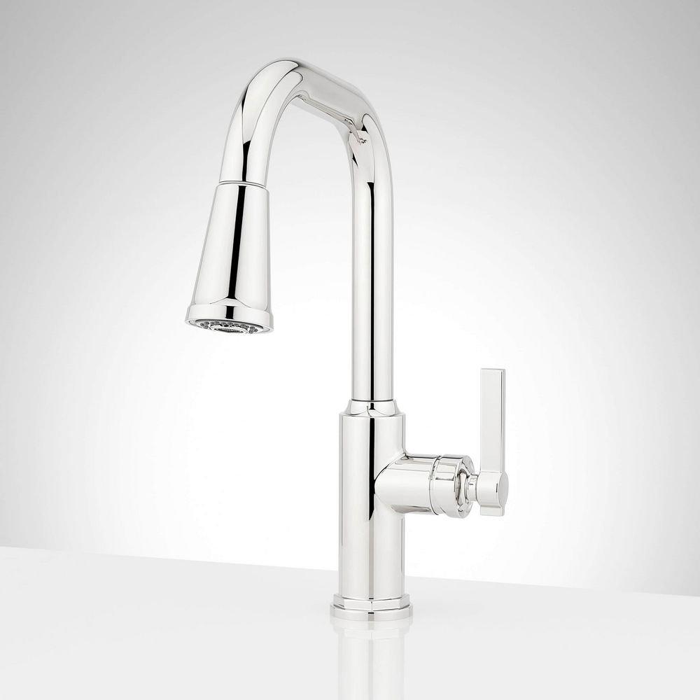 1.8 GPM Single Handle Pull Down Kitchen Faucet in Chrome 