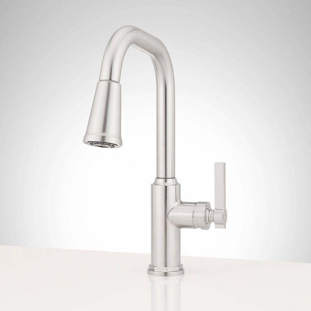 1.8 GPM Single Handle Pull Down Kitchen Faucet in Stainless Steel 