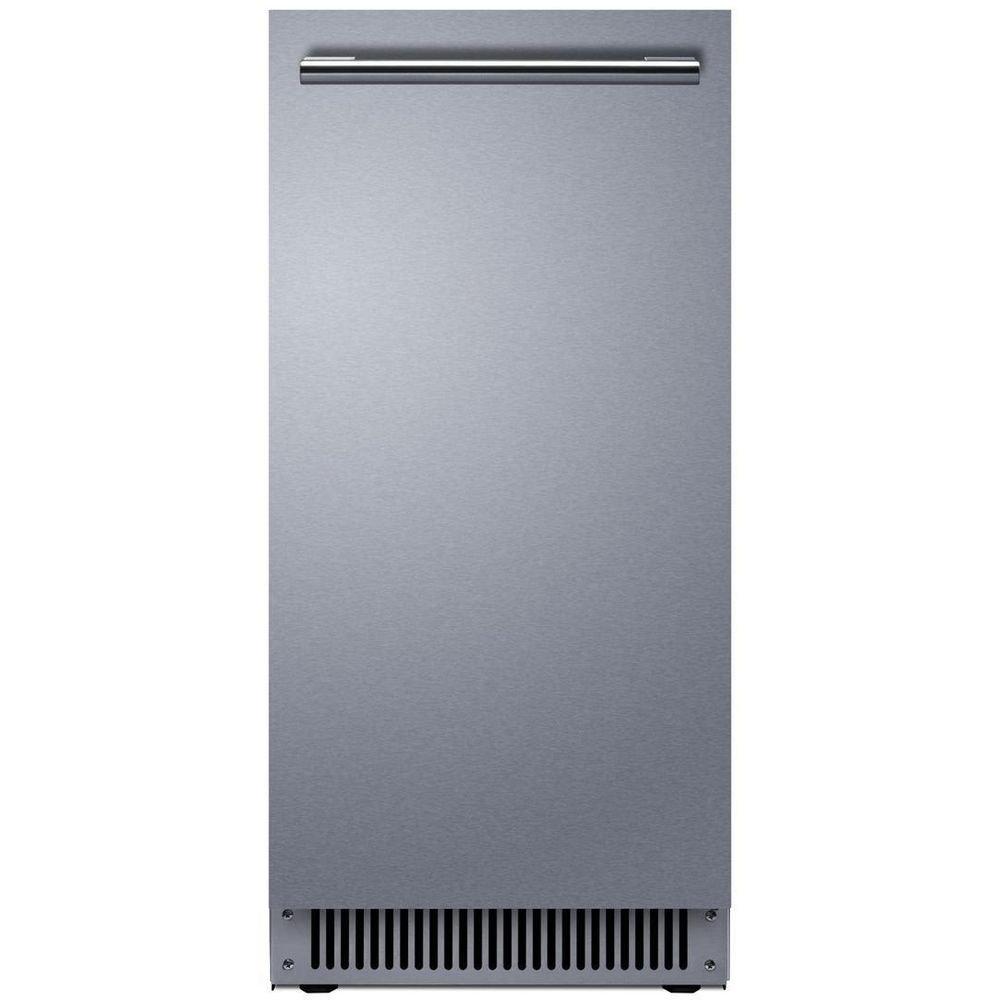 15"W 115V ADA Height Compliant  Built In Undercounter Clear Gourmet 68lb/day Ice Maker Machine in Stainless Steel 