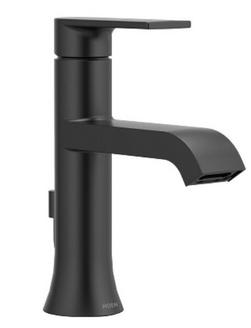 Single Handle Monoblock Bathroom Sink Faucet in Matte Black