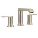 Two Handle Widespread Bathroom Sink Faucet in Brushed Nickel 