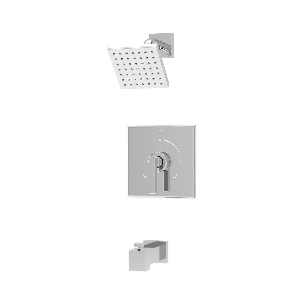 One Handle Single Function Bathrub & Shower Faucet in Polished Chrome 