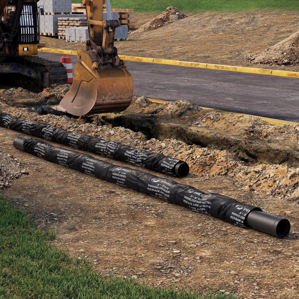 20" x 300' 8MIL Thick Black Polywrap - 3-8 DIP 