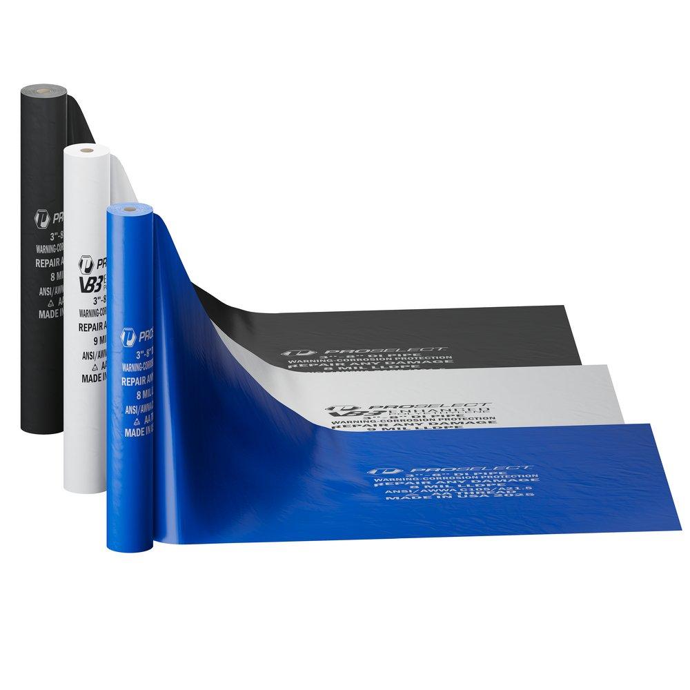 20" x 308' 8MIL Thick Black Polywrap - 22 PERF 