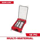 12PC QUIK LOK HOLE DOZER BI-METAL KIT WITH PACKOUT COMPACT ORGANIZER 