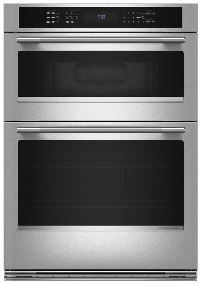 30"W Combination Built In Microwave and Oven with Air Fry and No Preheat in PrintShield Stainless Steel 