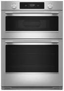 30"W Smart Electric Wall Mount Combination Microwave and Oven with Assisted Cooking Modes in PrintShield Stainless Steel 