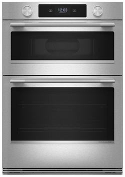 30"W Smart Electric Wall Mount Combination Microwave and Oven with Assisted Cooking Modes in PrintShield Stainless Steel