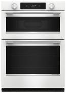 30"W Smart Electric Wall Mount Combination Microwave and Oven with Assisted Cooking Modes in White 