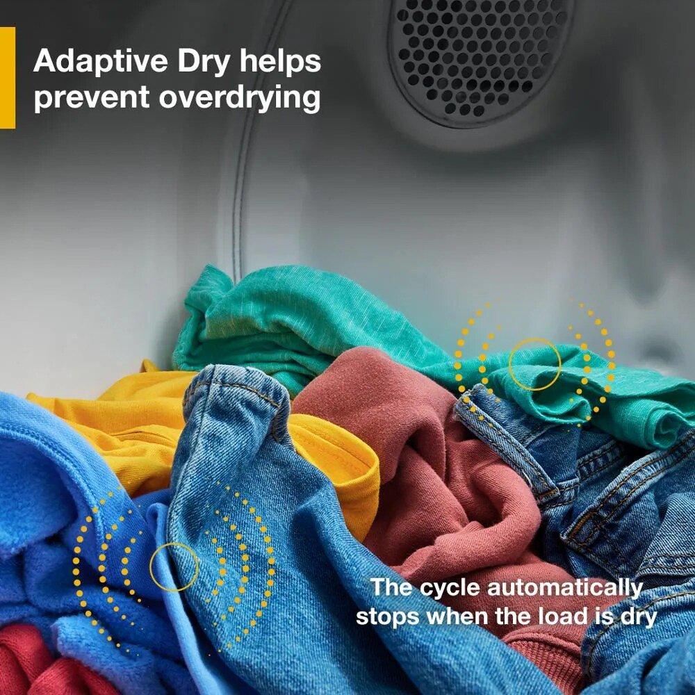29" W 7.0 Cu Ft Electric Vented Top Adaptive Dry Dryer in White 