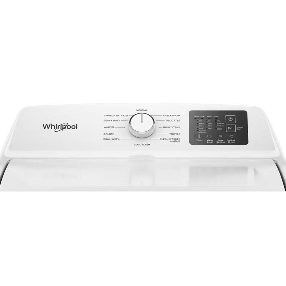27" 4.0 cu. ft. Top Load Washer with Sanitize Cycle and Agitator in White 