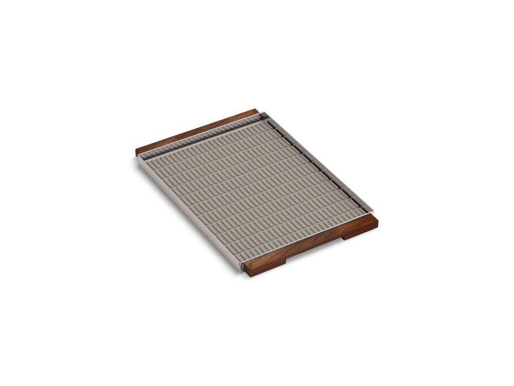 SERVING TRAY LG W/ MAT WALNUT 