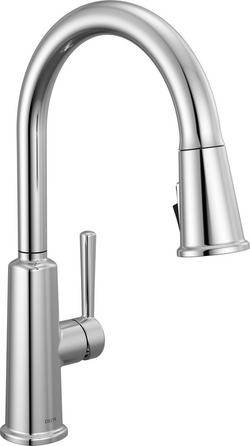 Single Handle Pull Down Kitchen Faucet in Chrome