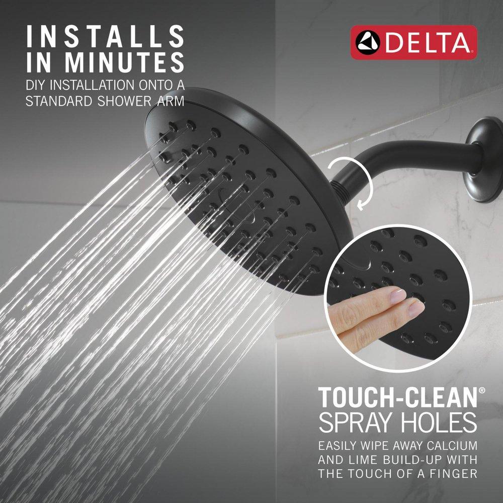 DELTA UNIVERSAL SHOWERING COMPONENTS: PIVOTPRO RAINCAN SHOWER HEAD 