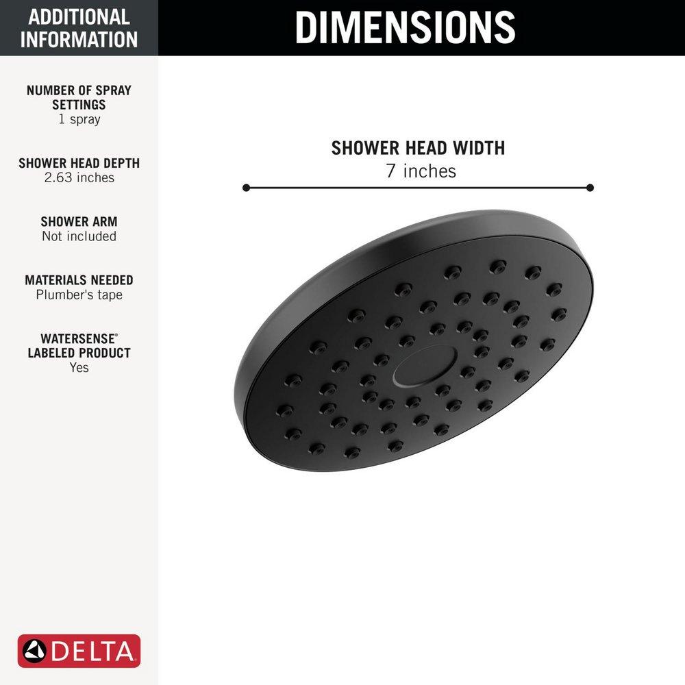 DELTA UNIVERSAL SHOWERING COMPONENTS: PIVOTPRO RAINCAN SHOWER HEAD 