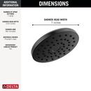 DELTA UNIVERSAL SHOWERING COMPONENTS: PIVOTPRO RAINCAN SHOWER HEAD 