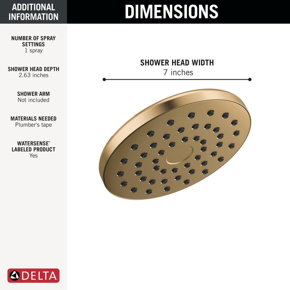 DELTA UNIVERSAL SHOWERING COMPONENTS: PIVOTPRO RAINCAN SHOWER HEAD 