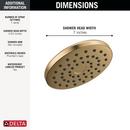 DELTA UNIVERSAL SHOWERING COMPONENTS: PIVOTPRO RAINCAN SHOWER HEAD 