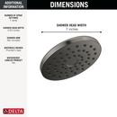DELTA UNIVERSAL SHOWERING COMPONENTS: PIVOTPRO RAINCAN SHOWER HEAD 