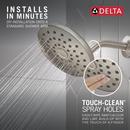 DELTA UNIVERSAL SHOWERING COMPONENTS: PIVOTPRO RAINCAN SHOWER HEAD 