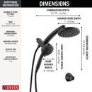 DELTA UNIVERSAL SHOWERING COMPONENTS: PIVOTPRO 3-IN-1 COMBINATION SHOWER 