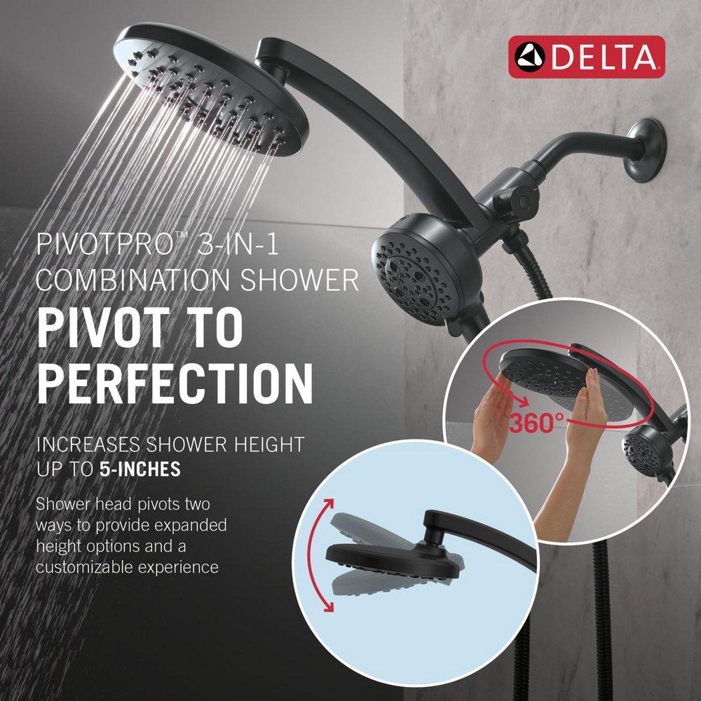 DELTA UNIVERSAL SHOWERING COMPONENTS: PIVOTPRO 3-IN-1 COMBINATION SHOWER 