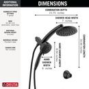 Multi Function Showerhead in Matte Black 