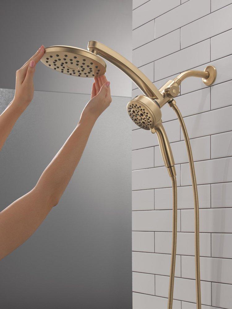 Multi Function Showerhead in Lumicoat Champagne Bronze 