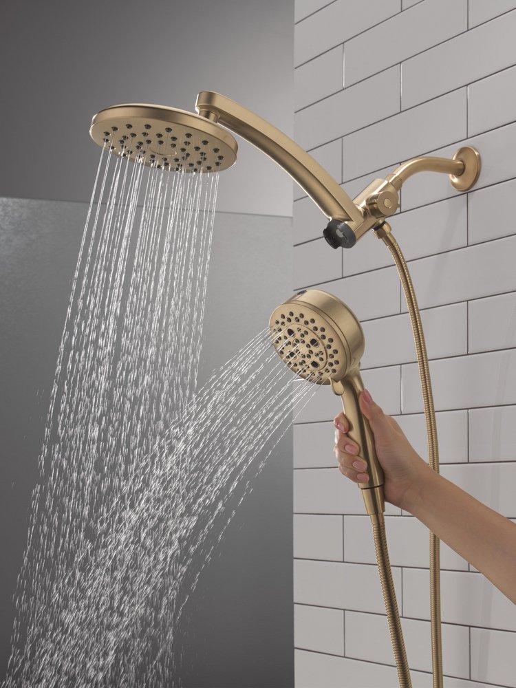 Multi Function Showerhead in Lumicoat Champagne Bronze 