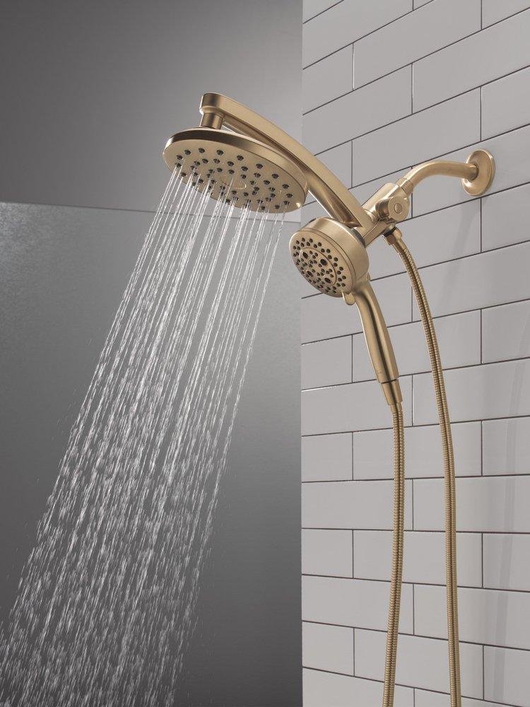 Multi Function Showerhead in Lumicoat Champagne Bronze 