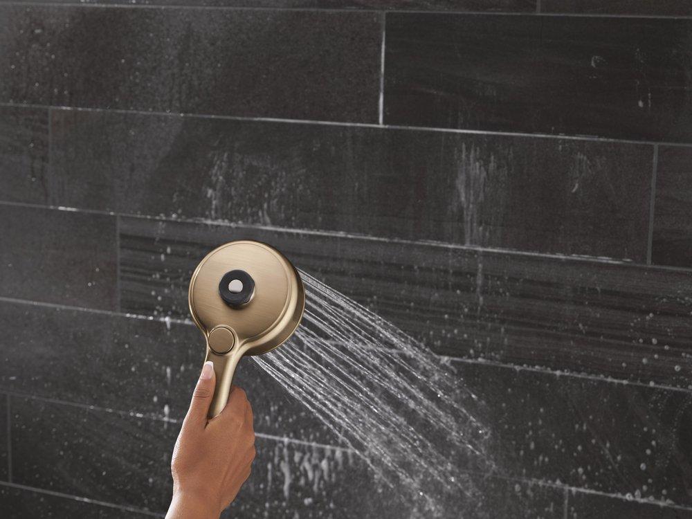 Multi Function Showerhead in Lumicoat Champagne Bronze 