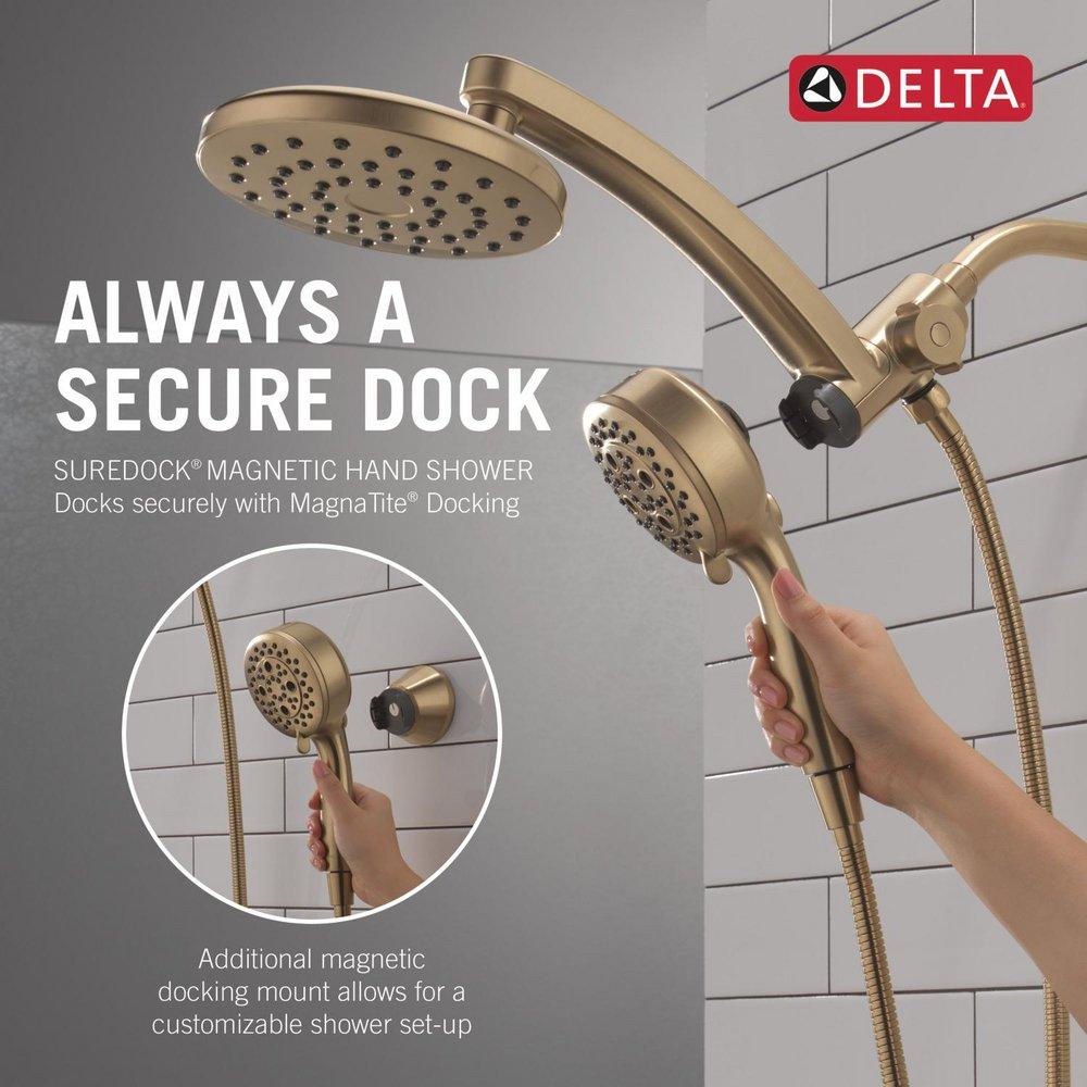 Multi Function Showerhead in Lumicoat Champagne Bronze 