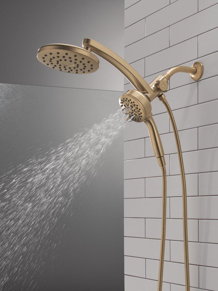 Multi Function Showerhead in Lumicoat Champagne Bronze 