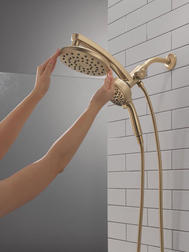 Multi Function Showerhead in Lumicoat Champagne Bronze 