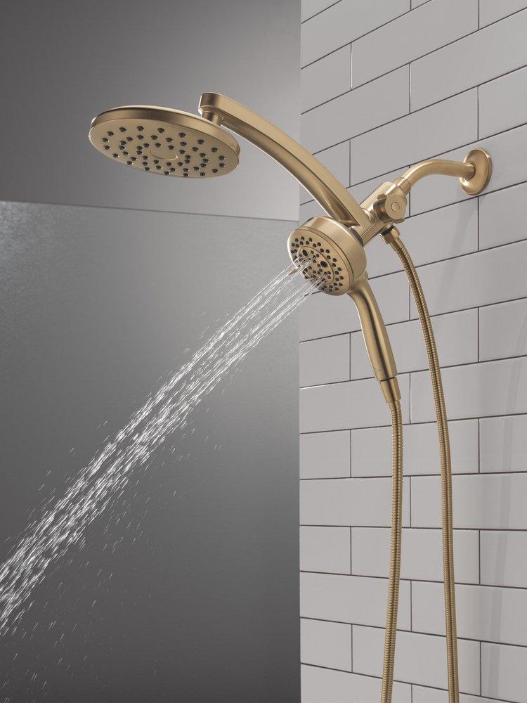 Multi Function Showerhead in Lumicoat Champagne Bronze 