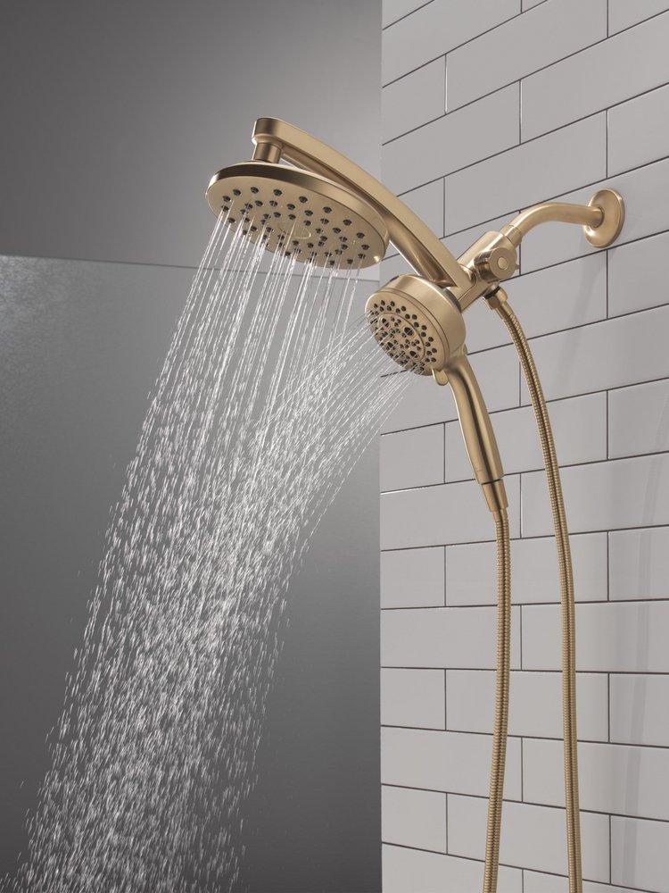 Multi Function Showerhead in Lumicoat Champagne Bronze 