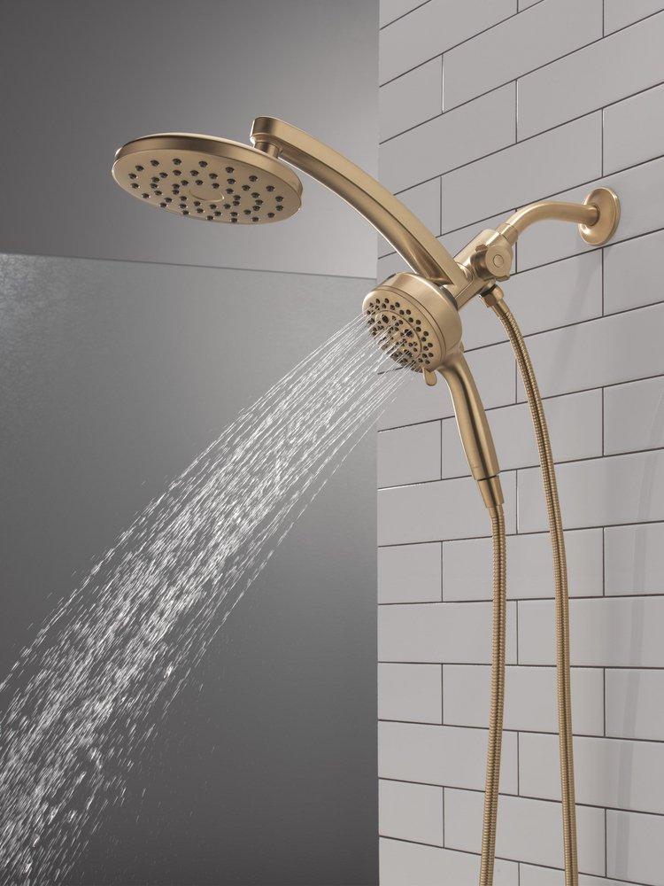 Multi Function Showerhead in Lumicoat Champagne Bronze 