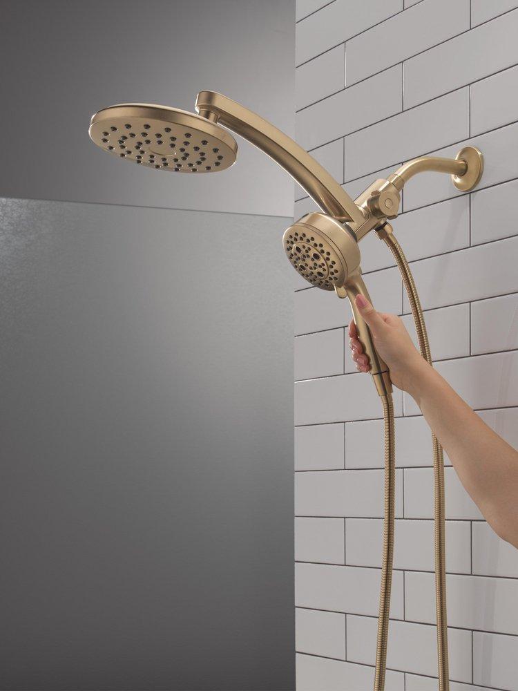 Multi Function Showerhead in Lumicoat Champagne Bronze 