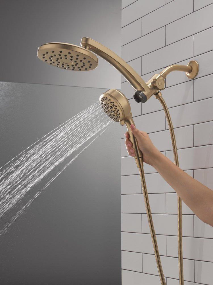 Multi Function Showerhead in Lumicoat Champagne Bronze 
