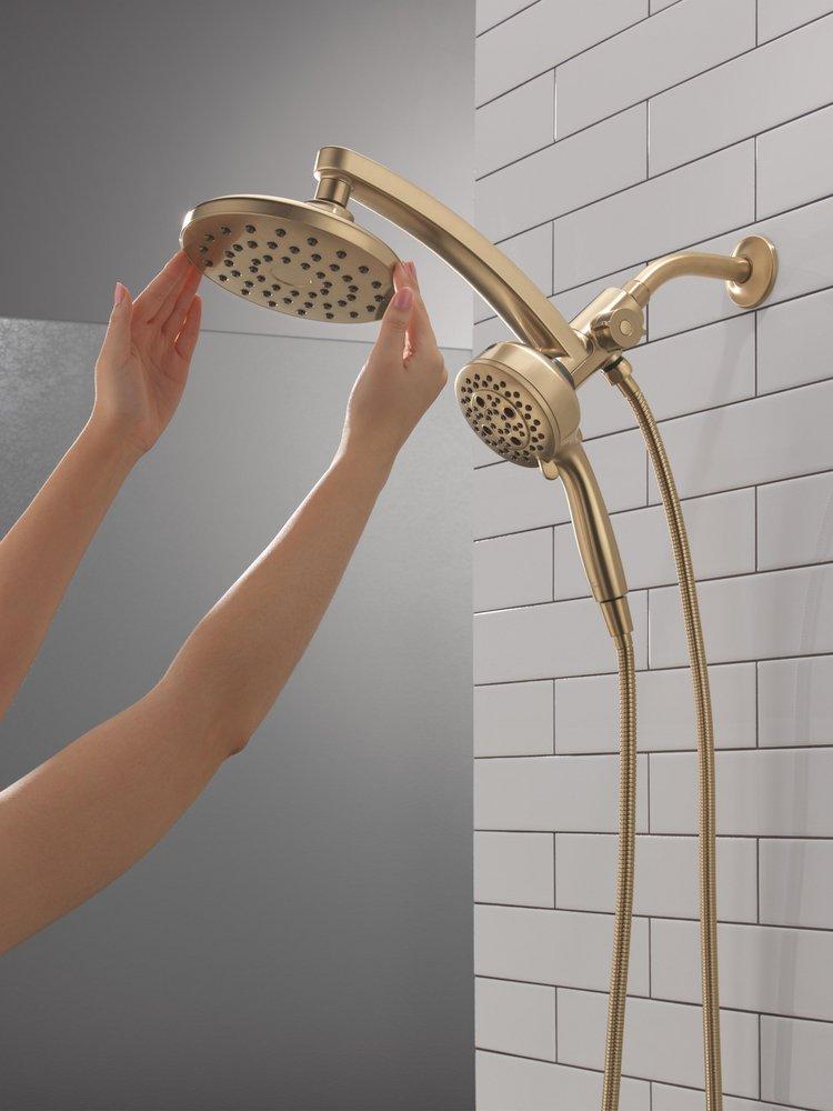 Multi Function Showerhead in Lumicoat Champagne Bronze 